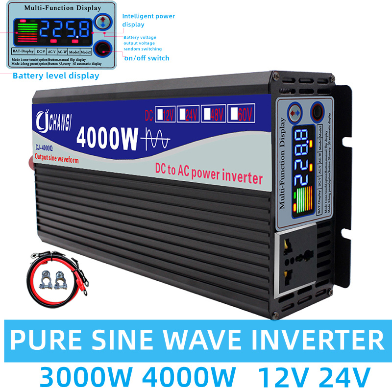Inverter Pure Sine Wave 60Hz 120V 3000W - Inverter gelombang sinus murni, 12v 220v