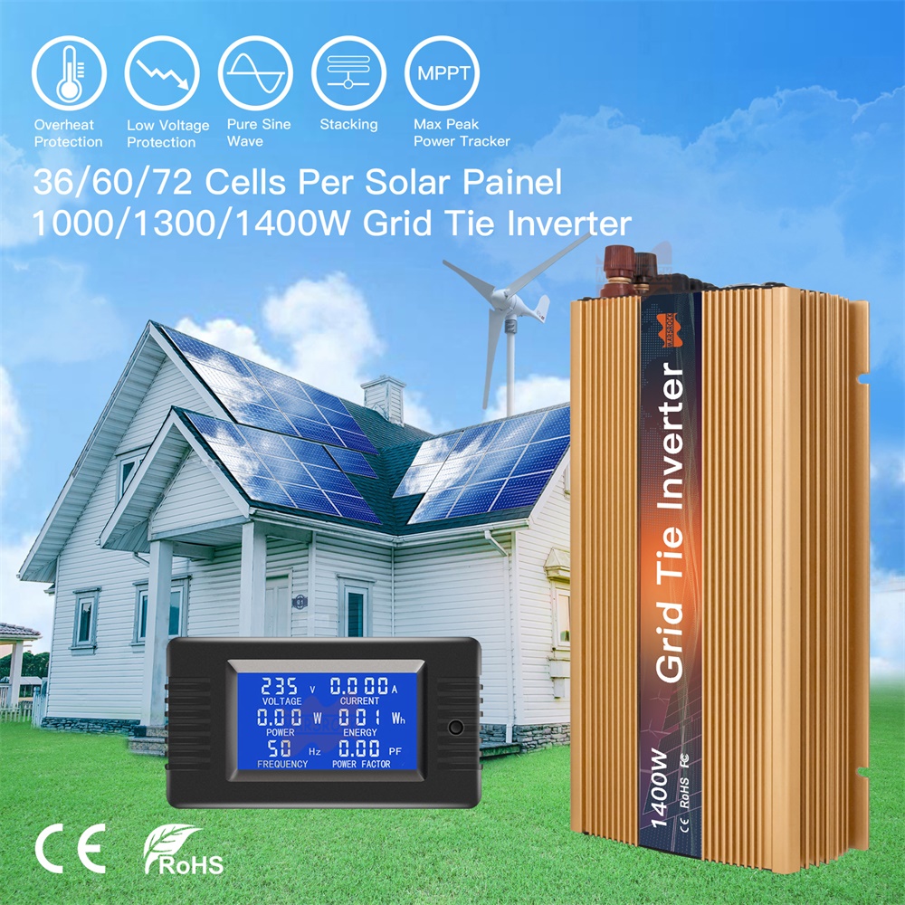 Inverter Mikro Solar Grid Tie  - Micro Inverter 1400W Solar Grid Tie ulasan dan harga