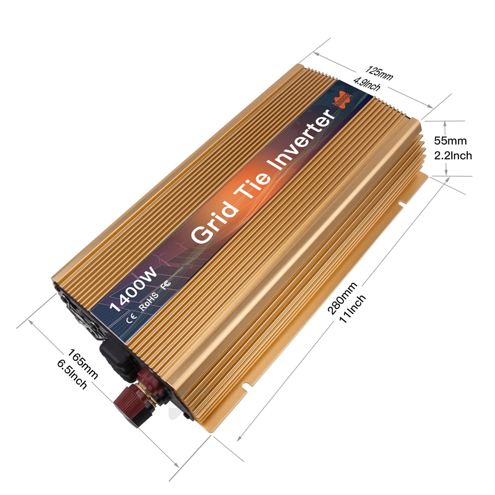 Inverter Mikro Solar Grid Tie  - Micro Inverter 1400W Solar Grid Tie ulasan dan harga