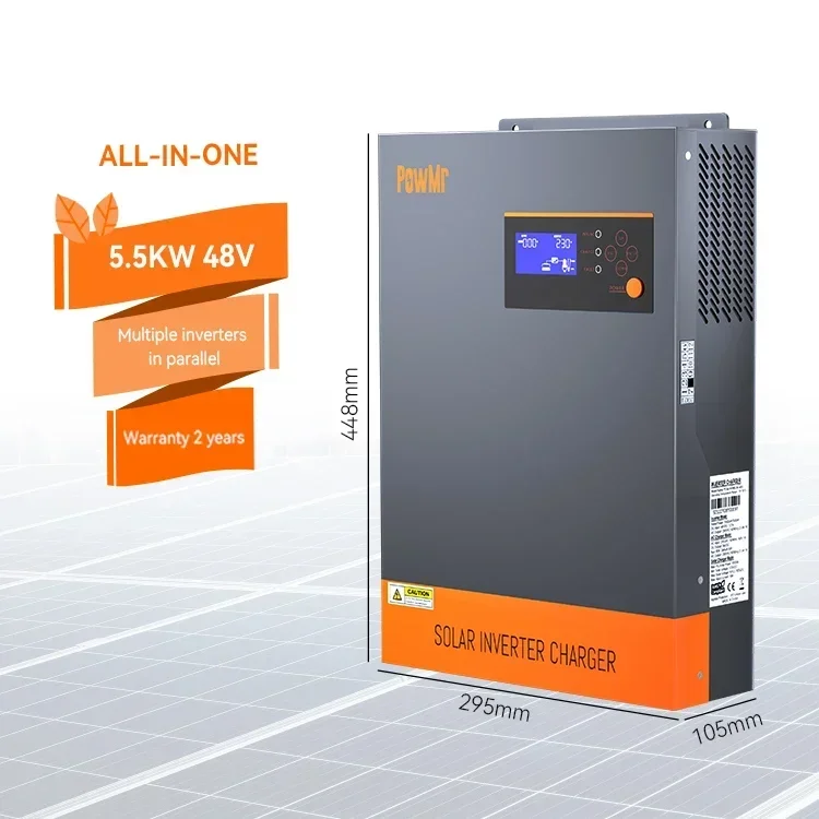 Inverter Surya Hibrida 3-Fasa  - Hybrid Solar Inverter 5.5Kw Mppt 48V ulasan dan harga