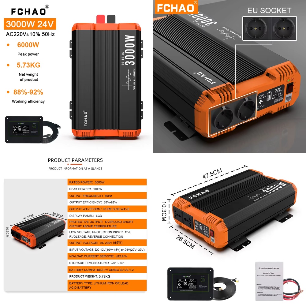 Inverter Gelombang Sinus Murni - Off Grid Solar Inverter 48V 6000W ulasan dan harga