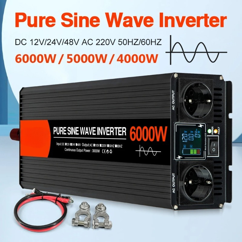 Inverter Surya Gelombang Sinus - Pure Sine Wave Inverter 5000W 48V 220V ulasan dan harga