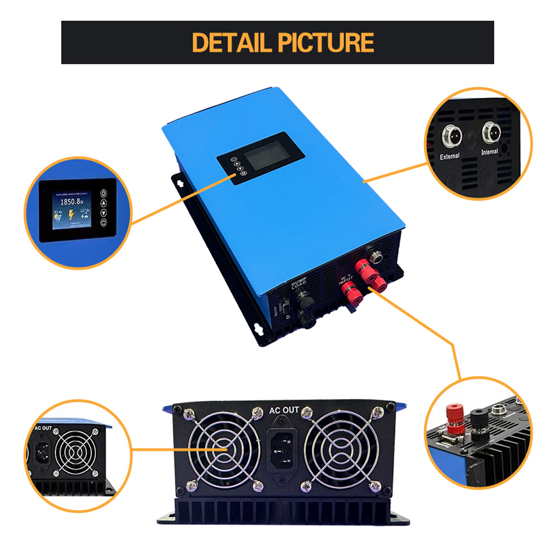 Inverter Dasi Jaringan Tenaga  - Grid Tie Inverter Limiter 2000W ulasan dan harga