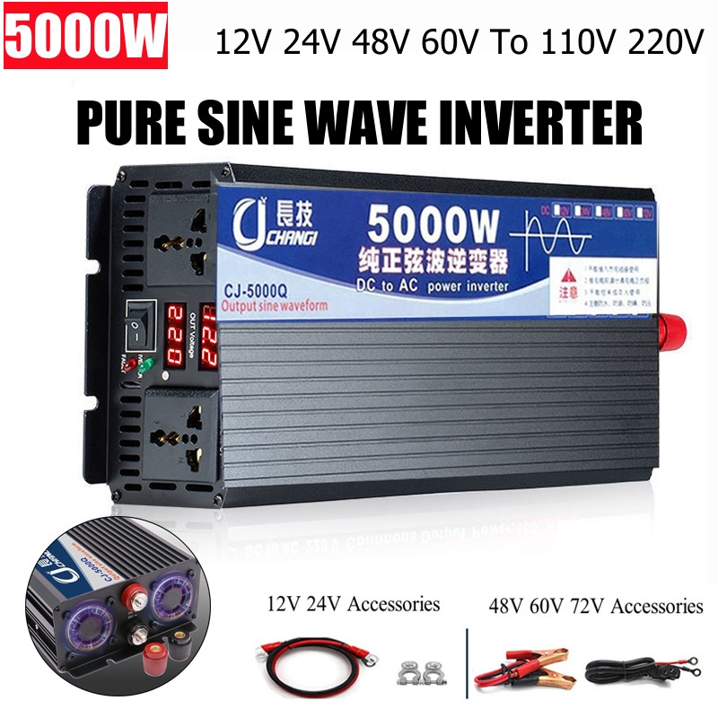 Inverter tenaga surya, 4000W/5 - Inverter Pure Sine Wave 60Hz 120V 3000W ulasan dan harga