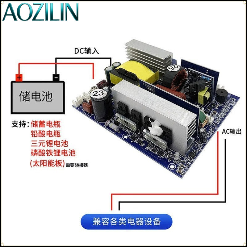 AOZILIN Modul Inverter Gelomba - Pure Sine Wave Inverter Board 24V 48V ulasan dan harga