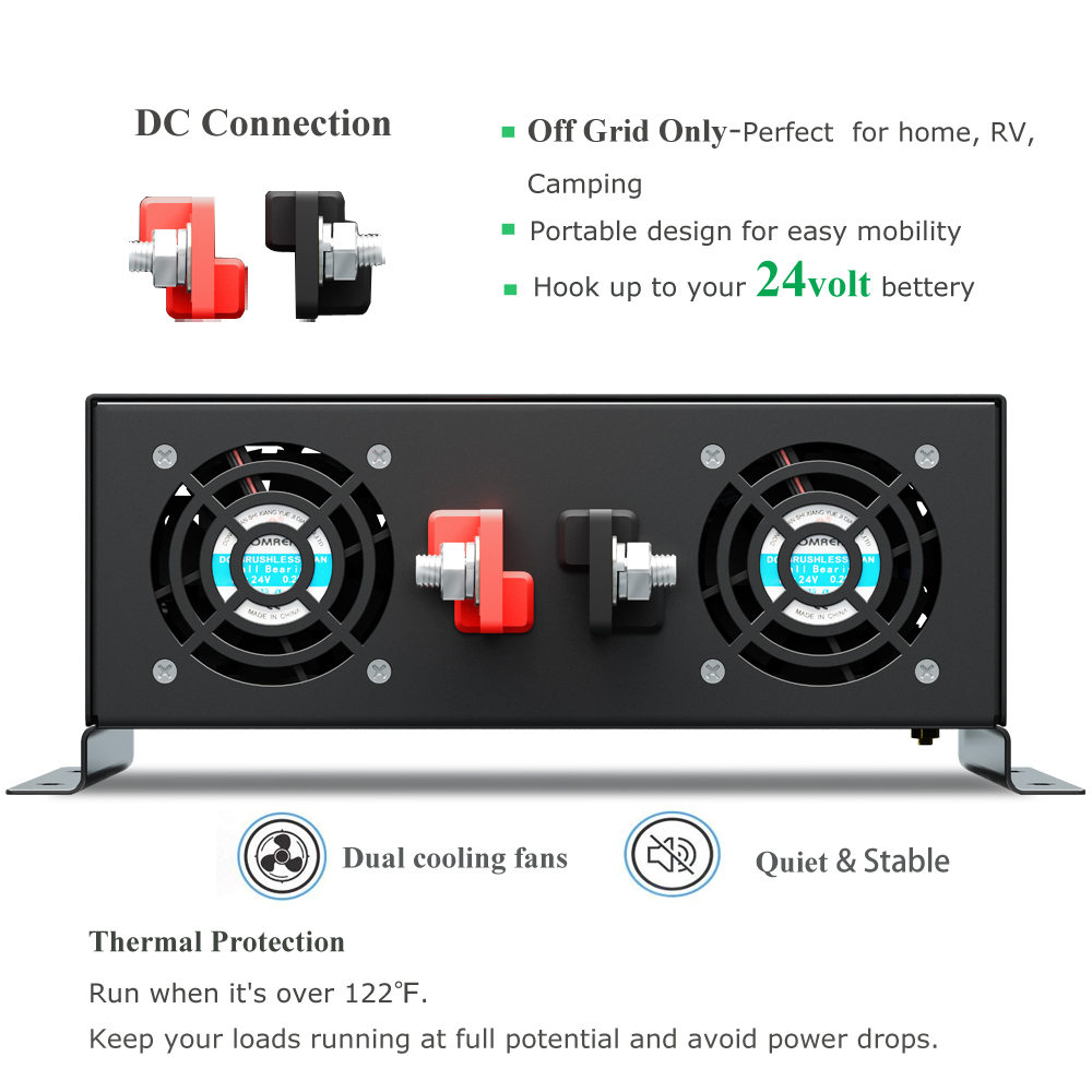 Inverter Tenaga Surya Gelomban - Pure Sine Wave Inverter 5000W 48V 220V ulasan dan harga