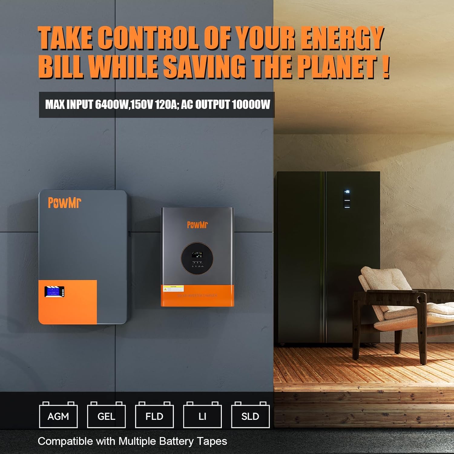 PowMr 10KW 5KW Inverter Fase T - Split Phase Inverter 10Kw 110V 220V ulasan dan harga